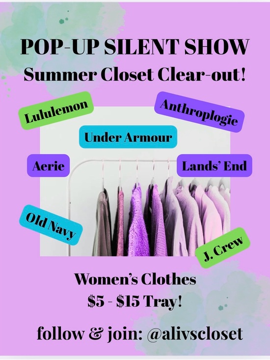 Other - Pop-up Silent Show!! Lots of NWT Women’s Clothing! $5-$15 Tray!!